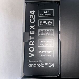 Vortex C24 Android 14 Smartphone - Black
